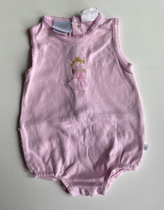 Papoose Layette baby girl size 0-3 months pink ruffle romper fairy, GUC