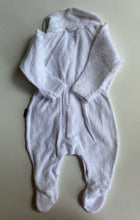 Load image into Gallery viewer, Bonds baby size 0-3 months white Terry towelling wondersuit collared, VGUC
