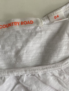 Country Road kids girls size 4 white tank top sleeveless, GUC