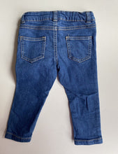 Load image into Gallery viewer, Target baby size 12-18 months blue denim adjustable waist jeans pants, VGUC
