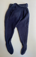 Load image into Gallery viewer, Seed baby size 12-18 months navy blue knitted footed leggings, VGUC
