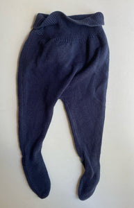 Seed baby size 12-18 months navy blue knitted footed leggings, VGUC