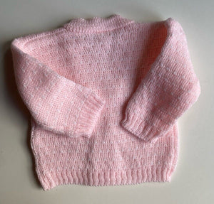 Angel Kids baby girl size 3-6 months pink knit button up cardigan, BNWT