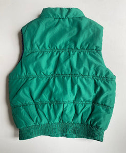 Cotton On Kids toddler size 3 green zip up puffer vest, VGUC