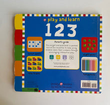 Load image into Gallery viewer, Play and Learn 123 kids toddler board book interactive, GUC
