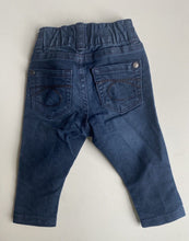 Load image into Gallery viewer, Cotton On baby size 0-3 months dark blue denim pull on jeans pants, VGUC
