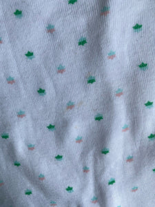 Country Road baby girl size 6-12 months white pink green stars bodysuit, GUC