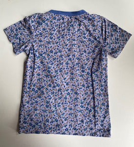 Dougal kids girls size 8 blue floral short sleeve t-shirt top, EUC