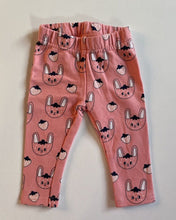 Load image into Gallery viewer, Seed baby girl size 0-3 months pink strawberry bunny leggings pants, VGUC
