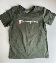 Load image into Gallery viewer, Champion kids youth boys size 14 olive green t-shirt, VGUC
