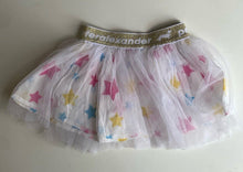 Load image into Gallery viewer, Peter Alexander baby girl size Small 9-18 months white stars tutu skirt, VGUC
