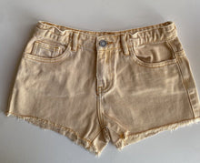 Load image into Gallery viewer, Sunnyville kids girls size 10 orange distressed denim shorts, VGUC
