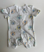 Load image into Gallery viewer, Peter Rabbit baby size 3-6 months white spotted bunny romper, VGUC
