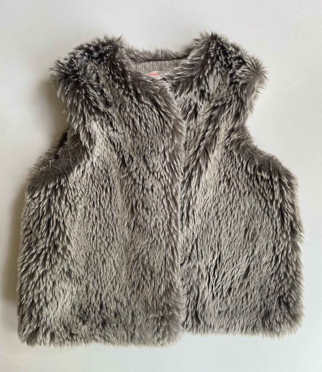 Country Road baby girl size 12-18 months grey reversible fluffy vest, EUC