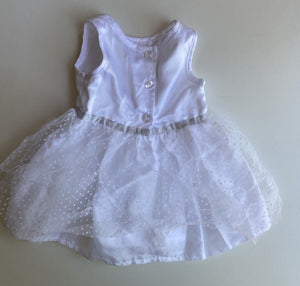 Disney baby girl size 3-6 months white Minnie Mouse tutu dress, VGUC