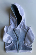 Load image into Gallery viewer, Kidding Around baby size 3-6 months grey hooded zip up jumper, VGUC
