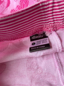 Allsorts kids girls size 8 pink stretch butterfly shorts elastic waist, VGUC