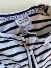 Load image into Gallery viewer, Bonds baby size 3-6 months zippy wondersuit black white stripe, VGUC
