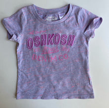 Load image into Gallery viewer, Osh Kosh B&#39;gosh baby girl size 9-12 months purple logo t-shirt, VGUC
