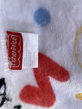 Load image into Gallery viewer, Fisher Price baby velour blanket white letters animals, VGUC
