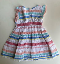 Load image into Gallery viewer, Pumpkin Patch baby girl size 6-12 months pink stripe dress, VGUC
