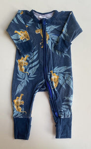 Bonds baby size 0-3 months zippy wondersuit blue tigers, GUC