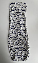 Load image into Gallery viewer, ErgoCocoon AIR baby size 2-4 months blue white bamboo swaddle, EUC
