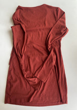 Load image into Gallery viewer, Ripe Women&#39;s size S maternity long sleeve ribbed burnt orange feeding top, EUC
