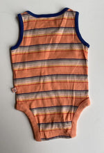 Load image into Gallery viewer, GAP baby size 0-3 months orange blue stripe tank bodysuit top, VGUC
