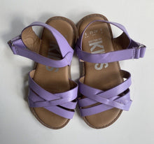 Load image into Gallery viewer, Cotton On Kids girls size US 9/EUR 25-26 purple sandals, VGUC
