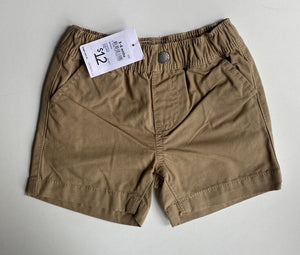 Target baby boy size 3-6 months brown elastic waist shorts, BNWT