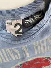 Load image into Gallery viewer, Cotton On Kids x Guns N&#39; Roses kids toddler size 2 blue jumper, GUC
