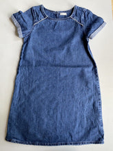 Load image into Gallery viewer, Next kids girls size 9 years blue denim short sleeve dress, VGUC
