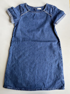 Next kids girls size 9 years blue denim short sleeve dress, VGUC