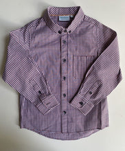 Load image into Gallery viewer, Brooklyn Industries kids boys size 6 pink grey check button up shirt, VGUC
