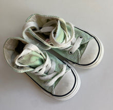 Load image into Gallery viewer, Converse kids toddler size US 4/EUR 20 green canvas sneakers shoes, GUC
