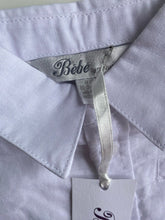 Load image into Gallery viewer, Bebe by Minihaha baby boy size 6-9 months white button up shirt, BNWT
