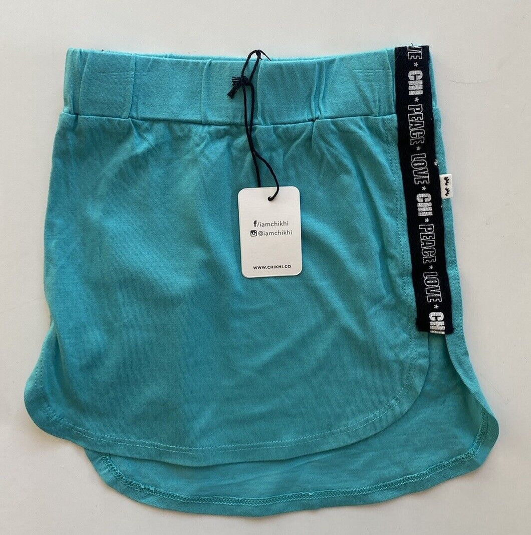 Chi Khi kids girls toddler size 3-4 years green elastic waist skirt, BNWT