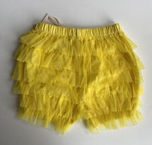 Load image into Gallery viewer, Fabrik baby girl size 12-18 months yellow tulle elastic waist shorts, BNWT
