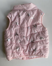 Load image into Gallery viewer, Target baby girl size 0-3 months pink silver stars puffer vest zip, VGUC
