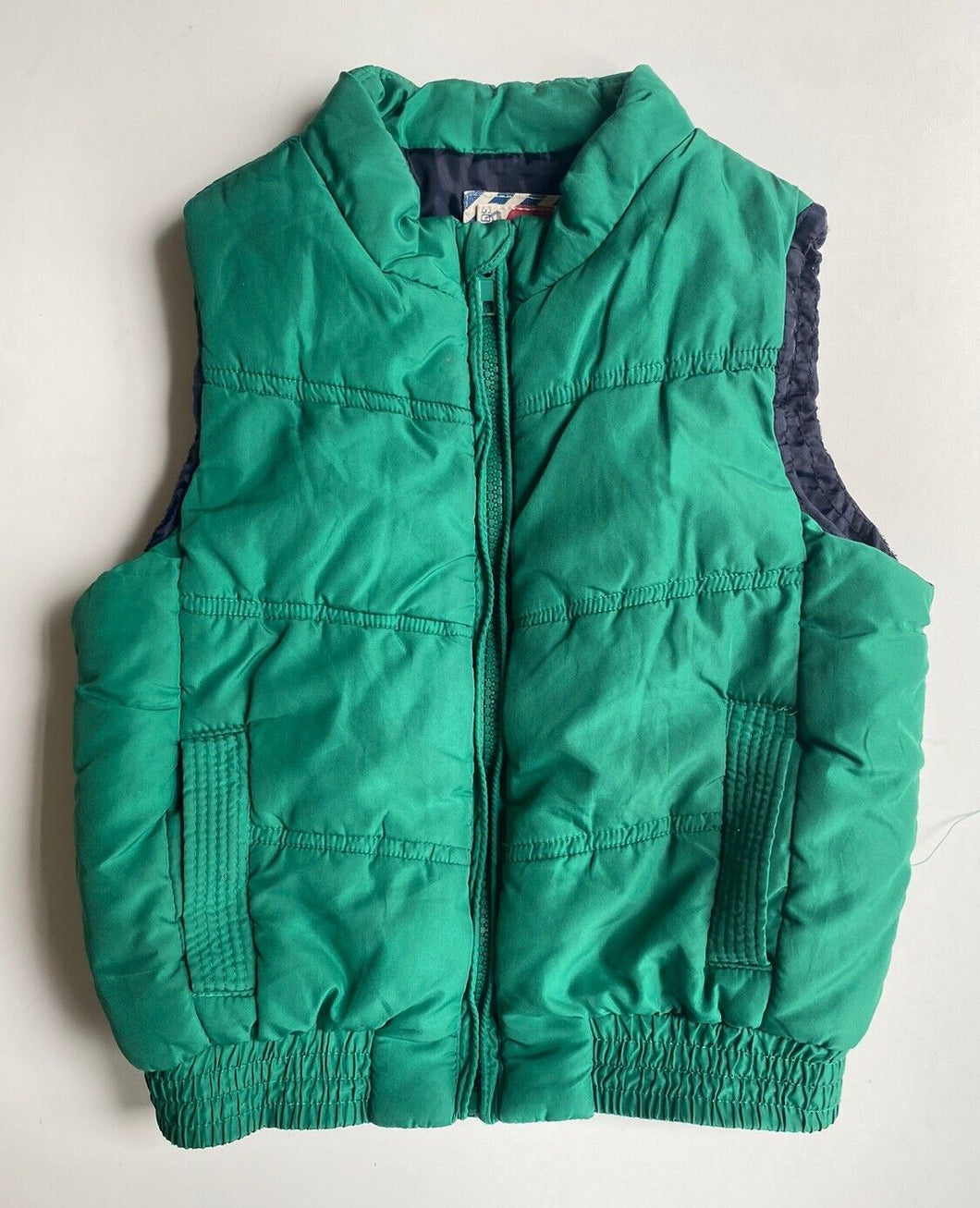 Cotton On Kids toddler size 3 green zip up puffer vest, VGUC