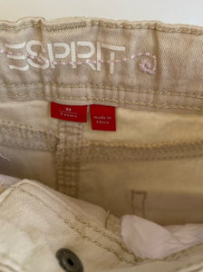 Esprit kids girls toddler size 3 beige denim mini skirt adjustable waist, VGUC