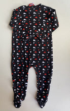 Load image into Gallery viewer, AFL baby size 6-12 months St. Kilda black red white one-piece zip, VGUC
