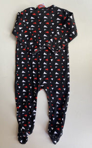 AFL baby size 6-12 months St. Kilda black red white one-piece zip, VGUC