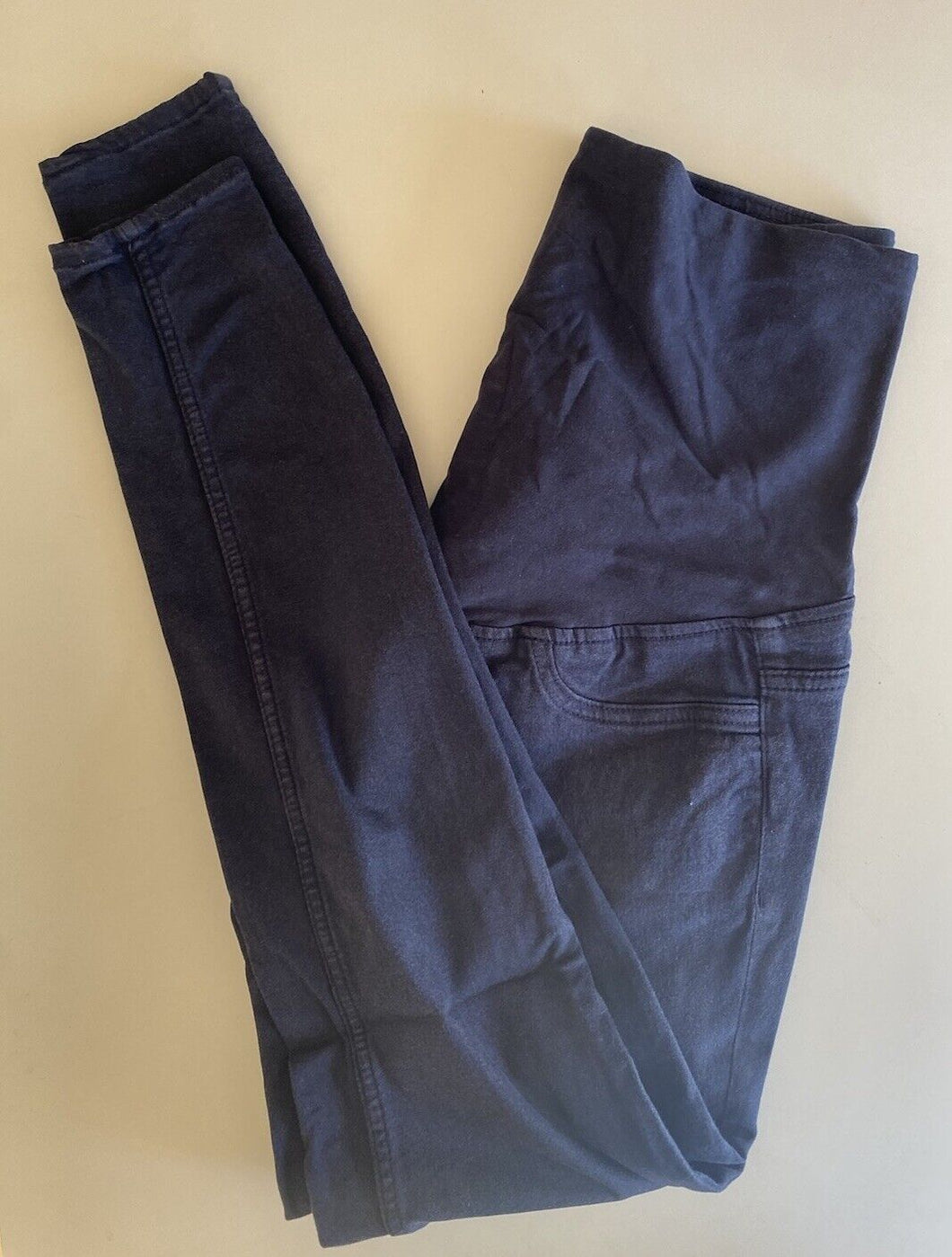 Target Maternity size 10 women's navy blue over bump jeans pants, VGUC