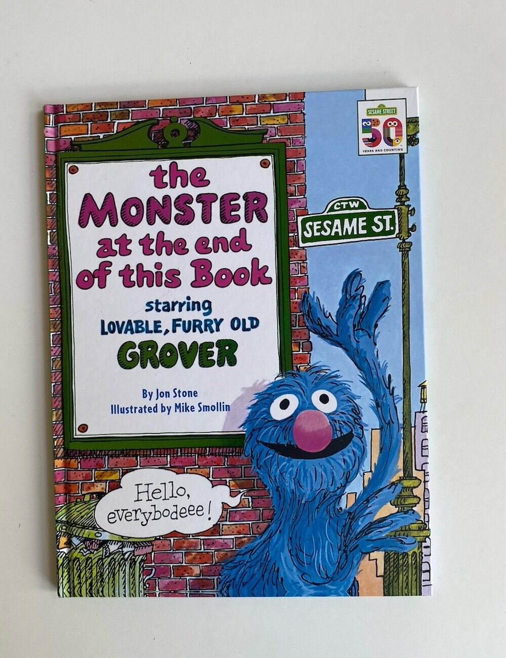Sesame Street the Monster at the end of this book Grover hardcover book, VGUC
