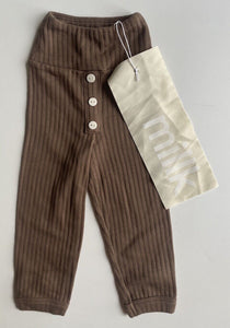 Millk baby size 3-6 months brown ribbed leggings pants, BNWT