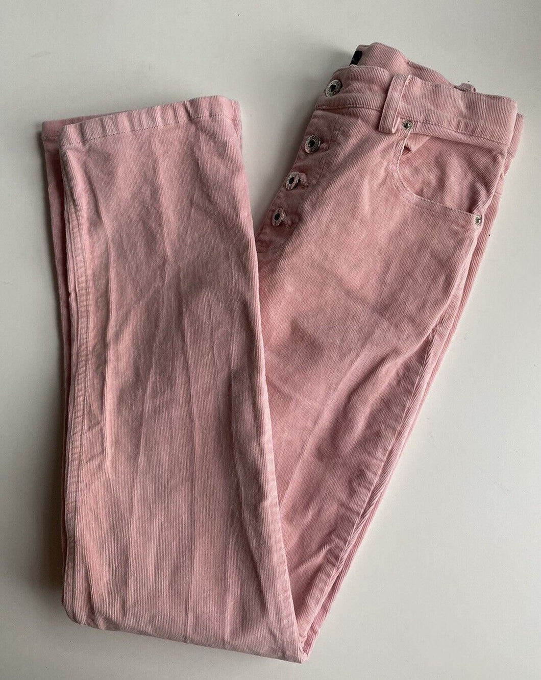 Bardot Junior kids girl size 16 pale pink cord jeans pants adjustable waist VGUC