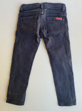 Load image into Gallery viewer, Seed baby size 1-2 years black denim pull on jeans pants straight leg, VGUC
