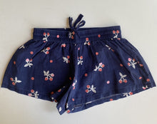 Load image into Gallery viewer, Country Road kids girls size 8 navy blue pink floral drawstring shorts, VGUC
